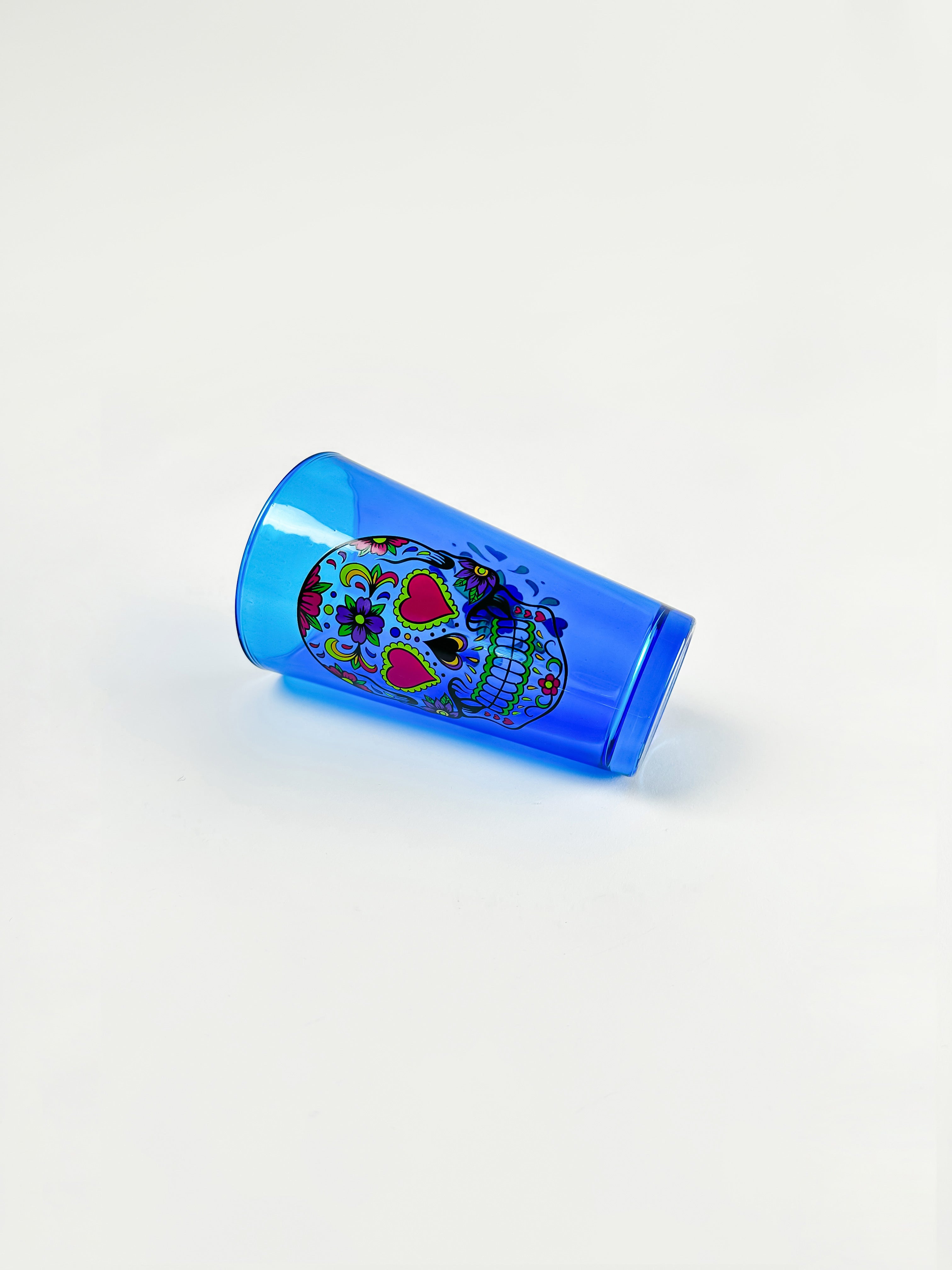 Bicchiere Calavera Blue