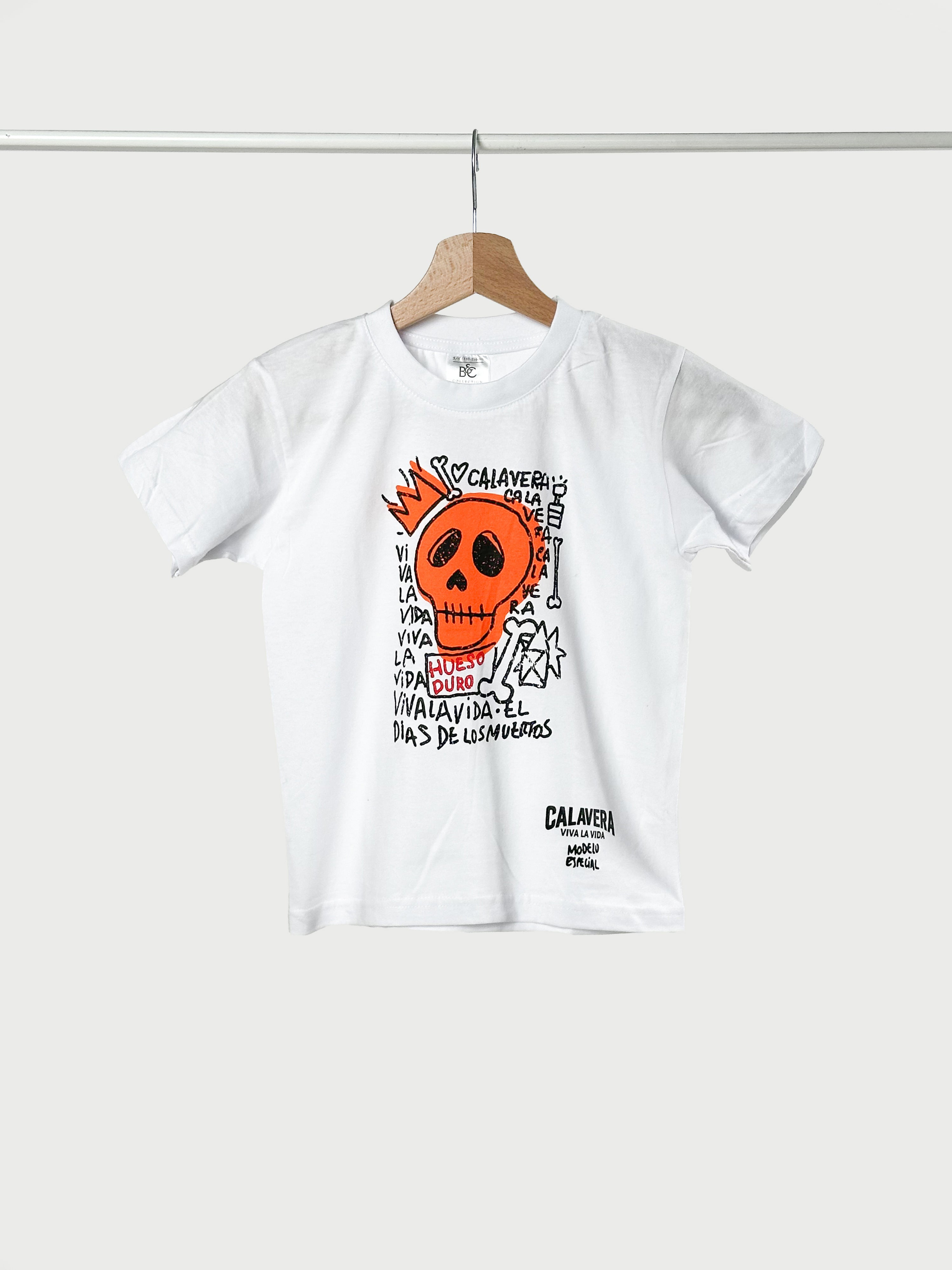 Maglietta Con Teschio Artigianale Unisex By Dr. Stamp - Hueso Duro