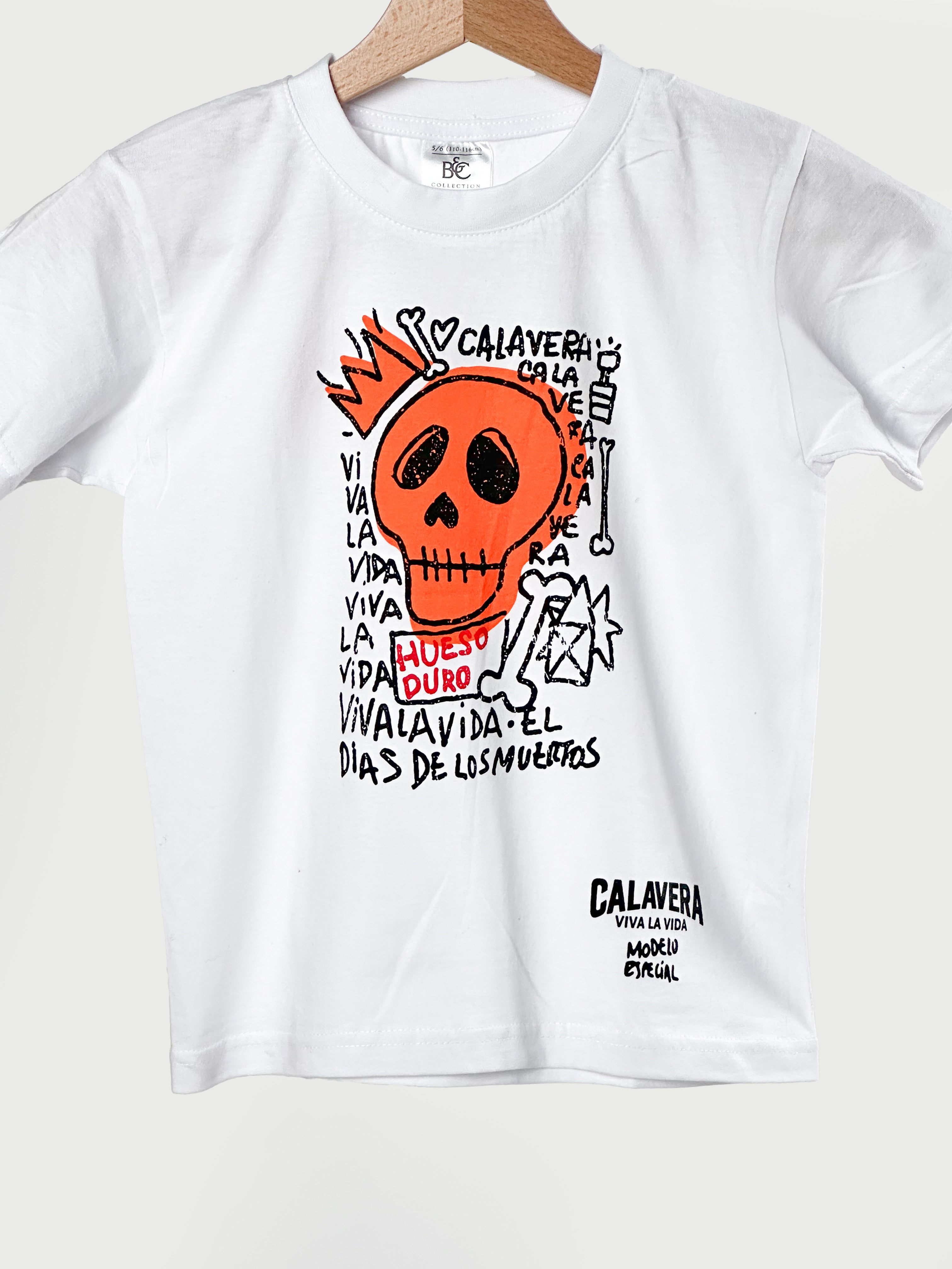 Maglietta Con Teschio Artigianale Unisex By Dr. Stamp - Hueso Duro