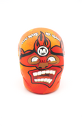 Pallina Antistress a forma di wrestler messicano arancione e rosso