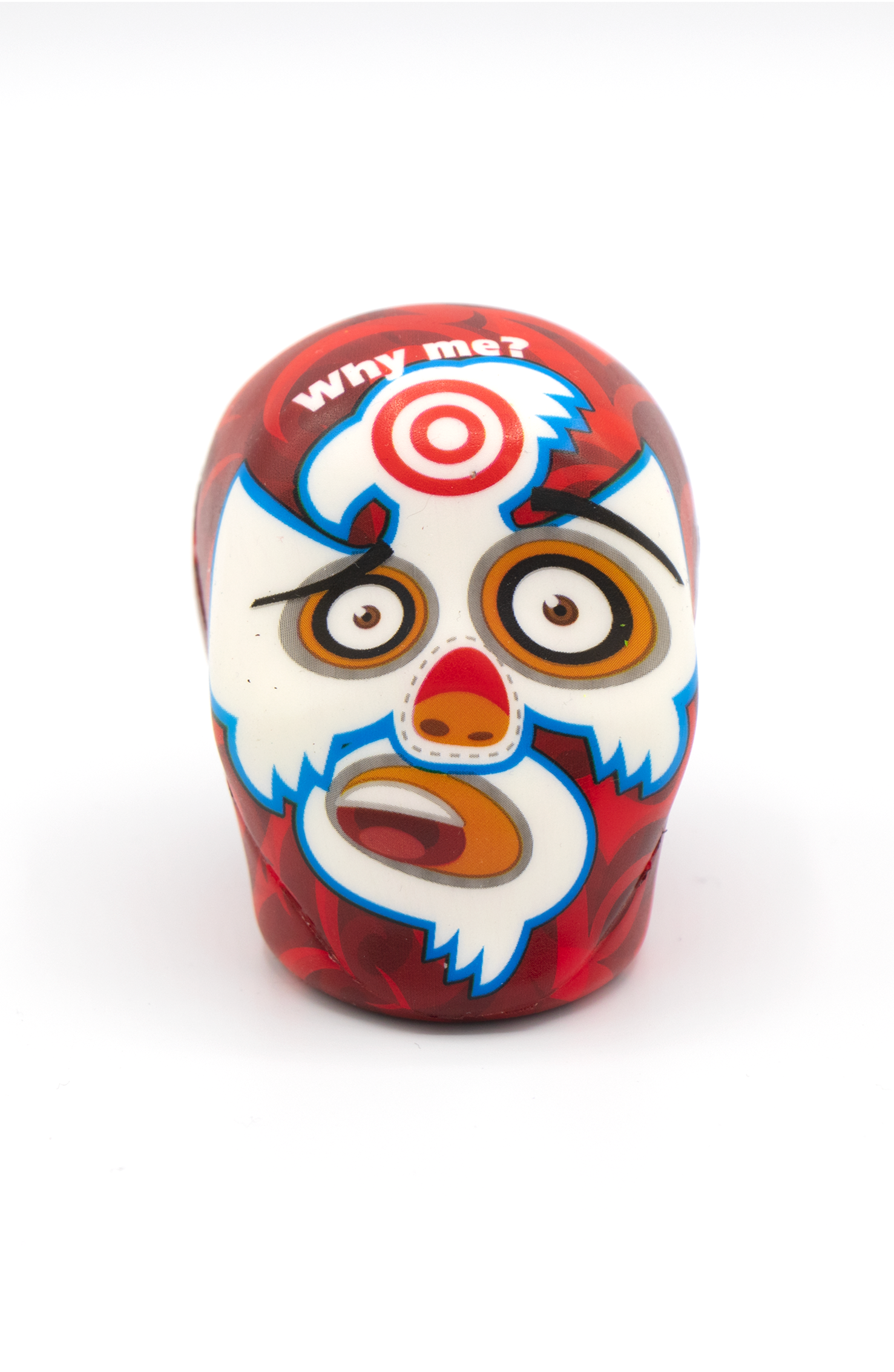 Pallina Antistress a forma di wrestler messicano rosso bianco e azzurro