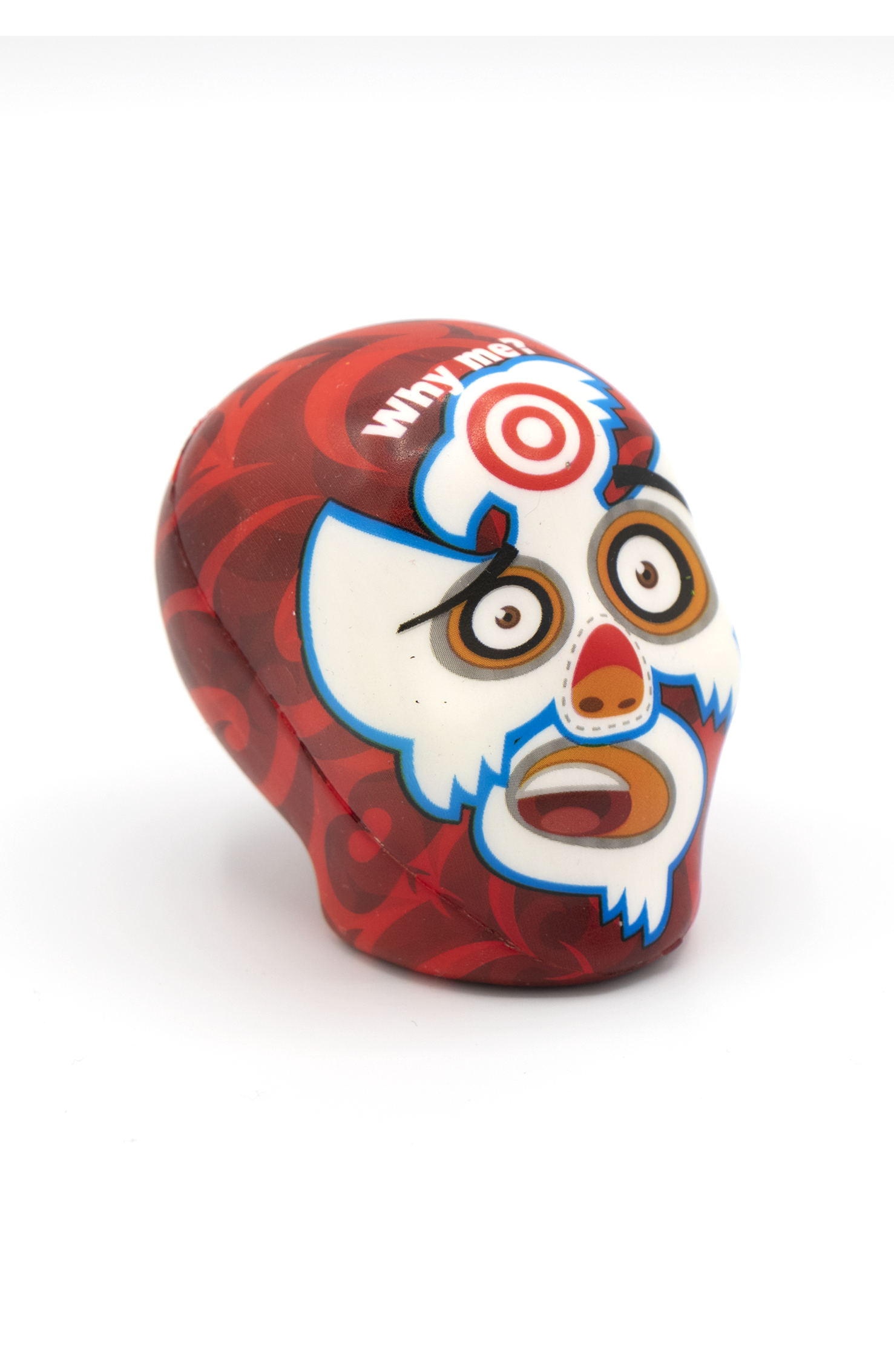 Pallina Antistress a forma di wrestler messicano rosso bianco e azzurro