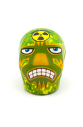 Pallina Antistress a forma di wrestler messicano verde con decorazioni mimetiche 