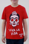 Maglietta Frida Kahlo Unisex Red by Dr. Stamp