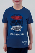 Maglietta Con Teschio Artigianale Da Bambini By Dr. Stamp - Hasta La Sepultura