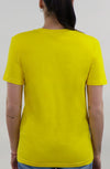 T-shirt gialla con luchadores da donna disegnato a mano da Dr Stamp