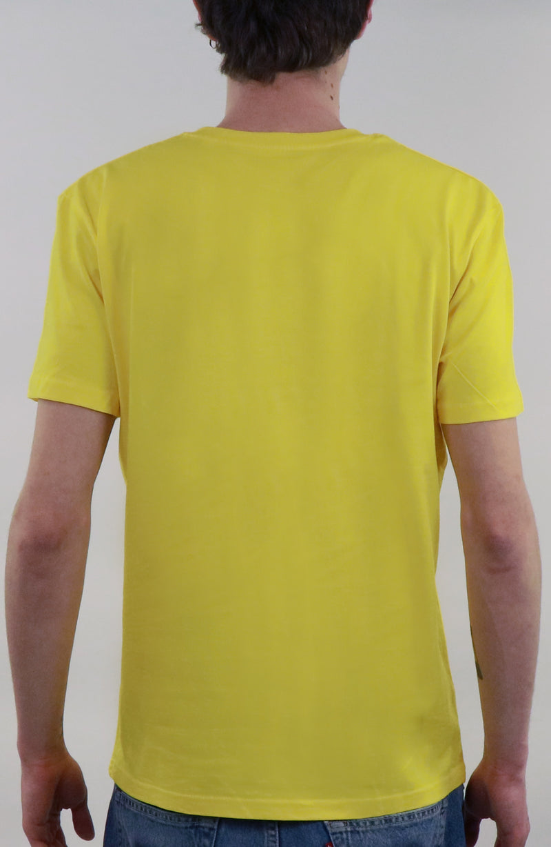 T-shirt artigianale by Dr Stamp gialla con luchadores da uomo 
