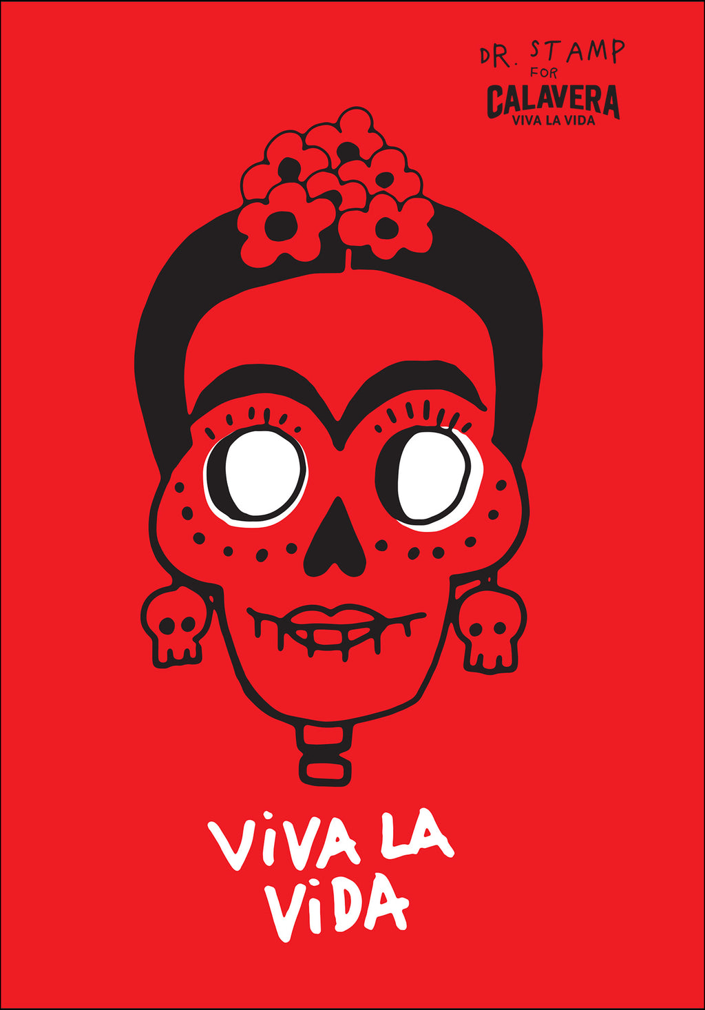 Poster di Frida Kahlo rosso by Dr. Stamp