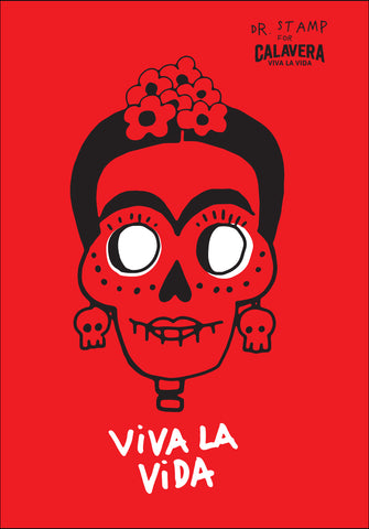 Maglietta Frida Kahlo Unisex Red By Dr. Stamp